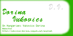 dorina vukovics business card